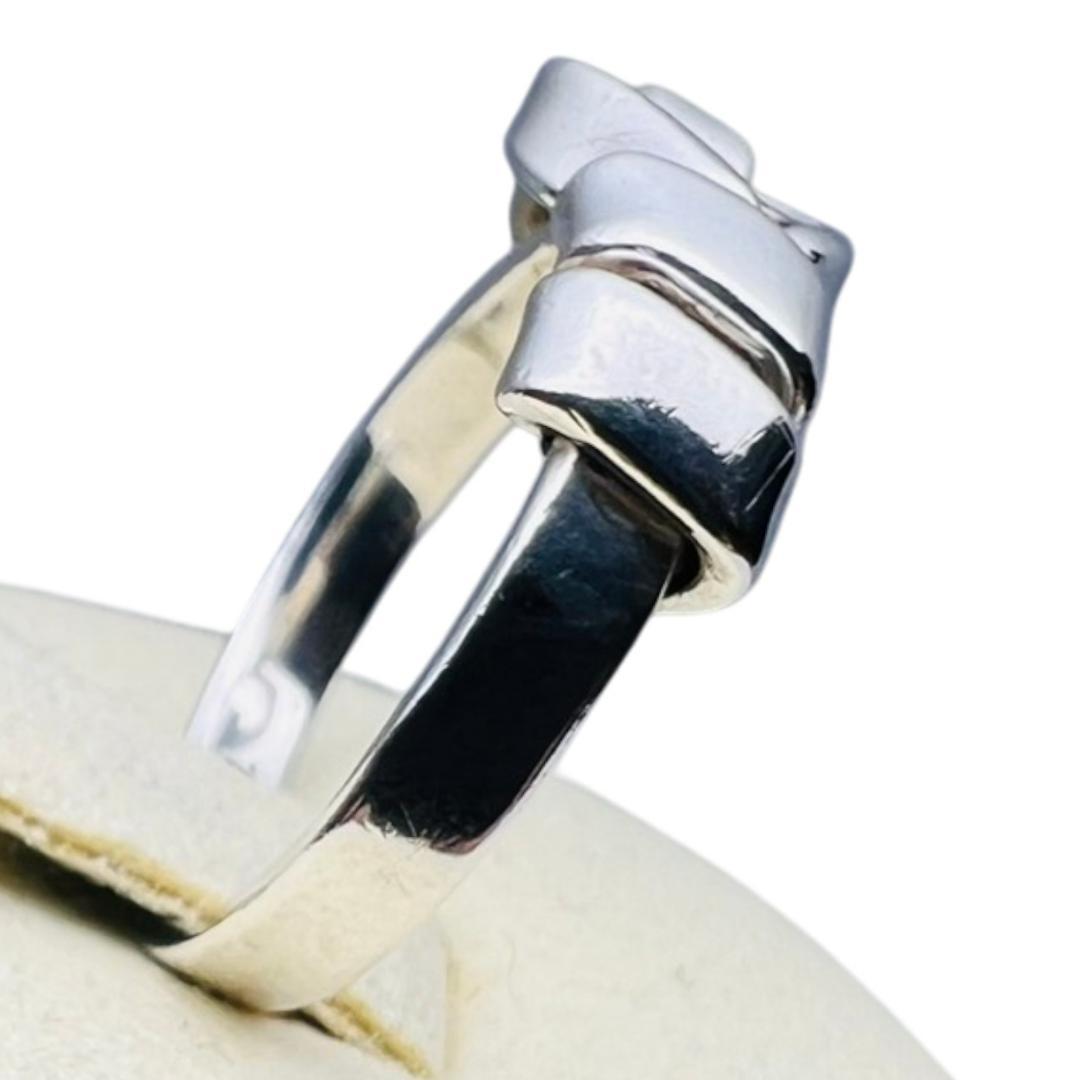 【極美品】TIFFANY リング 指輪 フック＆アイ ラブノット 925 K18