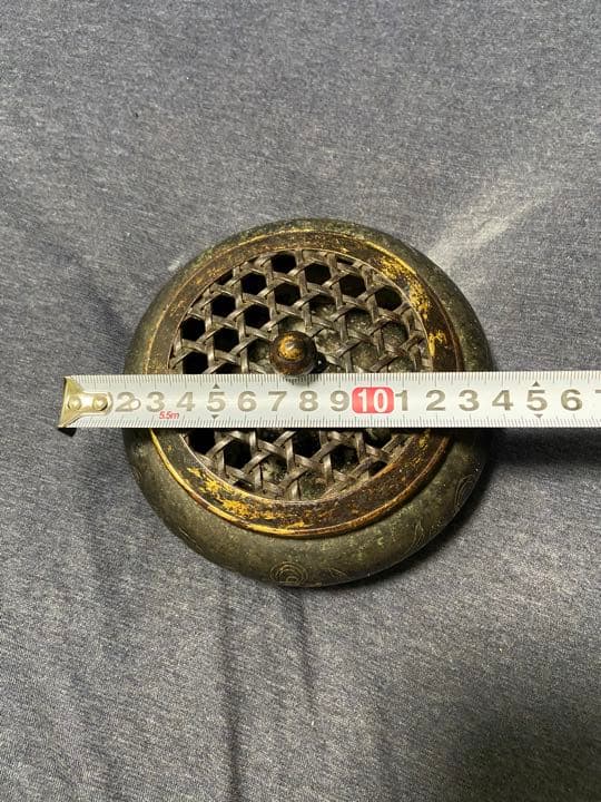 中国古美術　仏八寶琉金銅香炉「飛雲閣」在銘