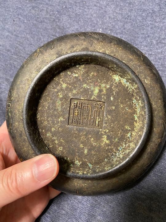 中国古美術　仏八寶琉金銅香炉「飛雲閣」在銘