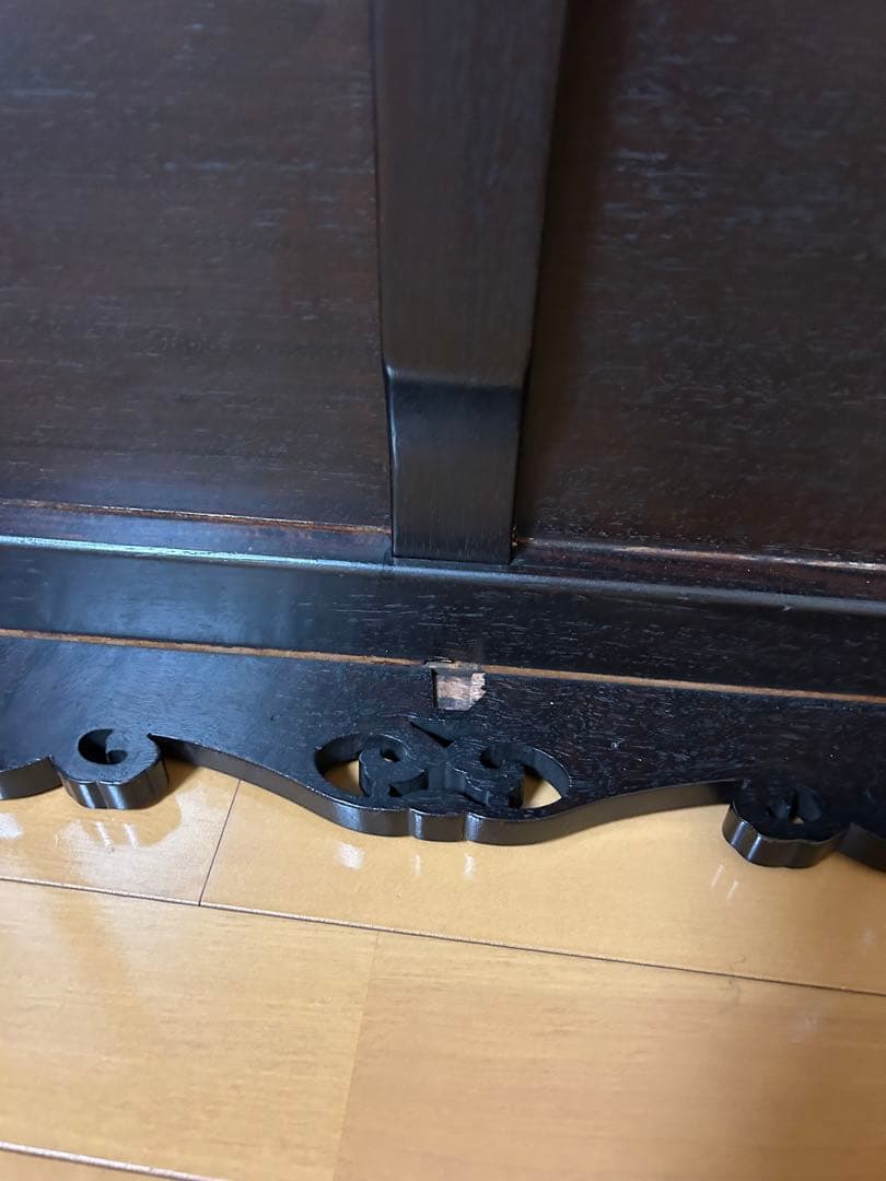 アンティーク木製明治〜昭和初期装飾座卓★ローテーブル座敷机【送料込み】