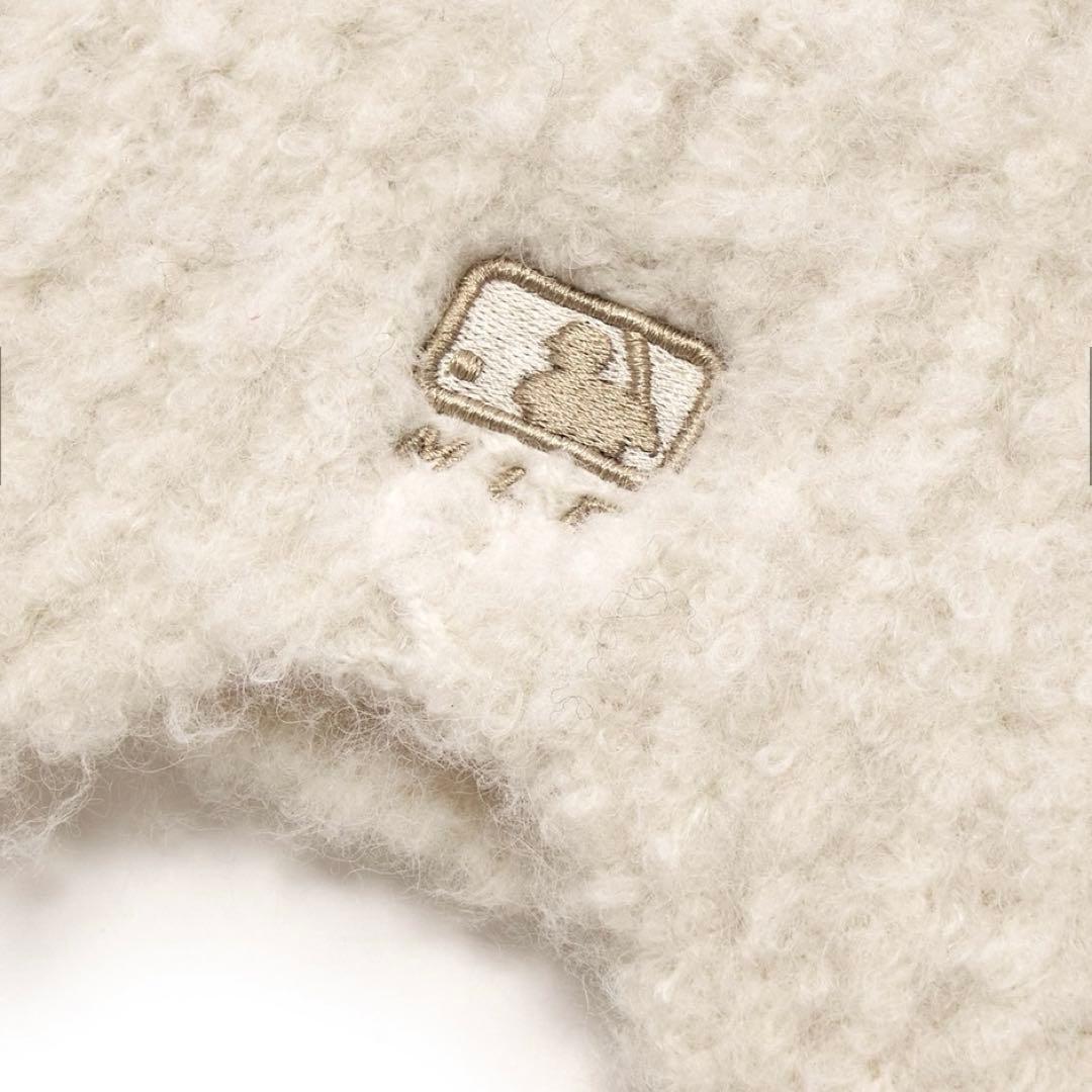 再入荷☆MLB Korea 猫耳 ミヤオン ビーニー 紐付き 韓国限定 白