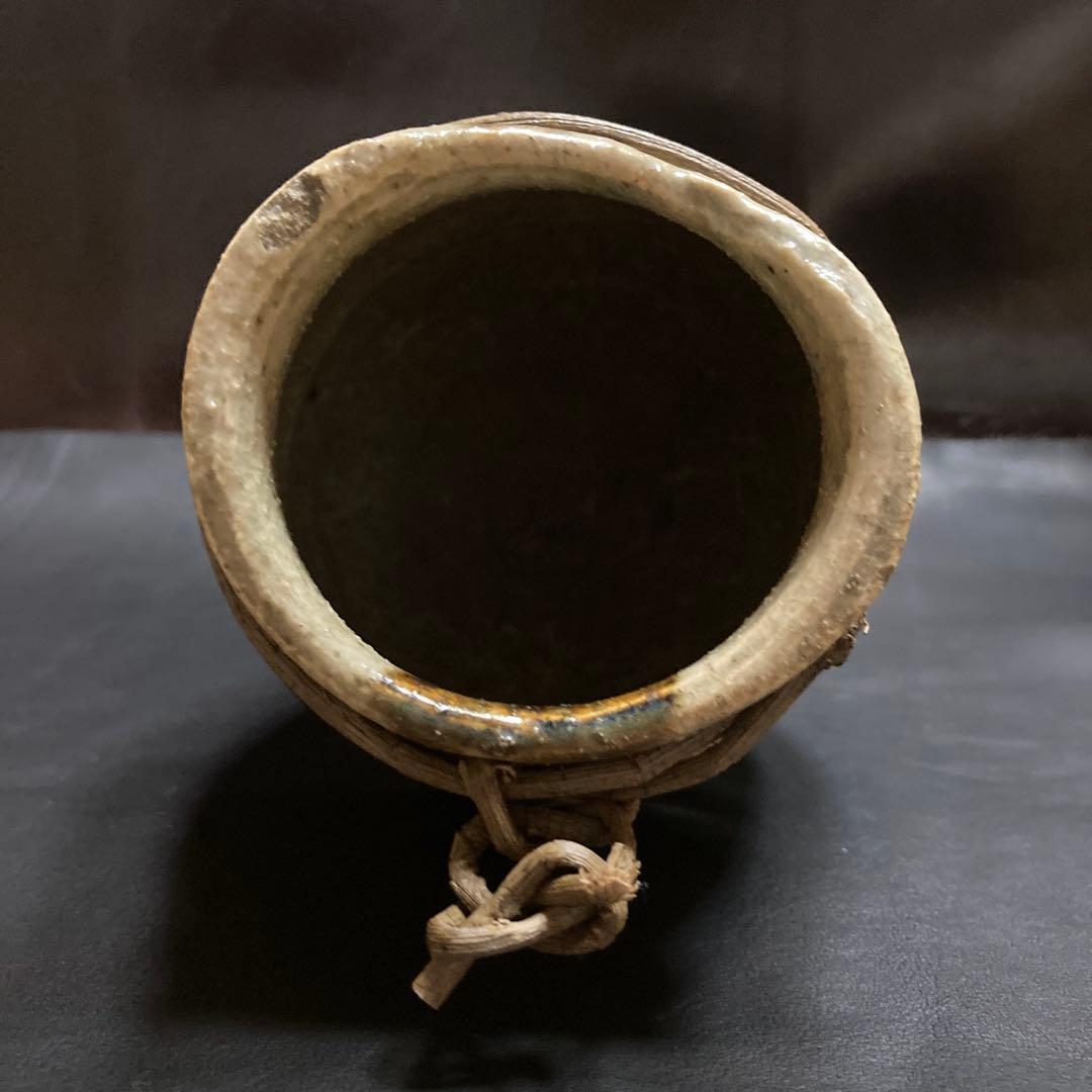 川喜田半泥子「灰志野花入」高￼13.5胴10高台6cm￼昭和12年植木武郎氏取得