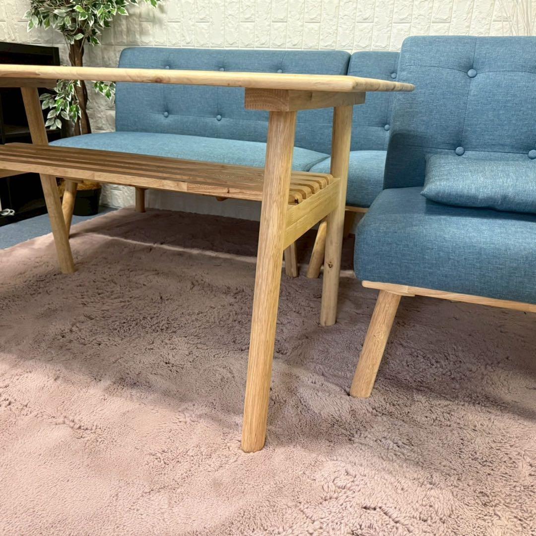 にゃ〜す ✨ナチュラルファニチャー　ダイニングセット　4人掛け　北欧風