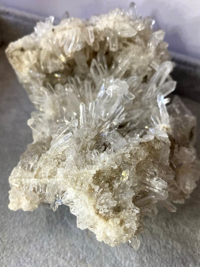 T1013-3最終特価★広西産　結晶花水晶クラスター　天然石　原石　菊花水晶