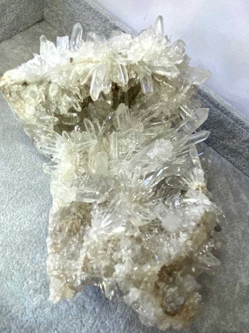 T1013-3最終特価★広西産　結晶花水晶クラスター　天然石　原石　菊花水晶