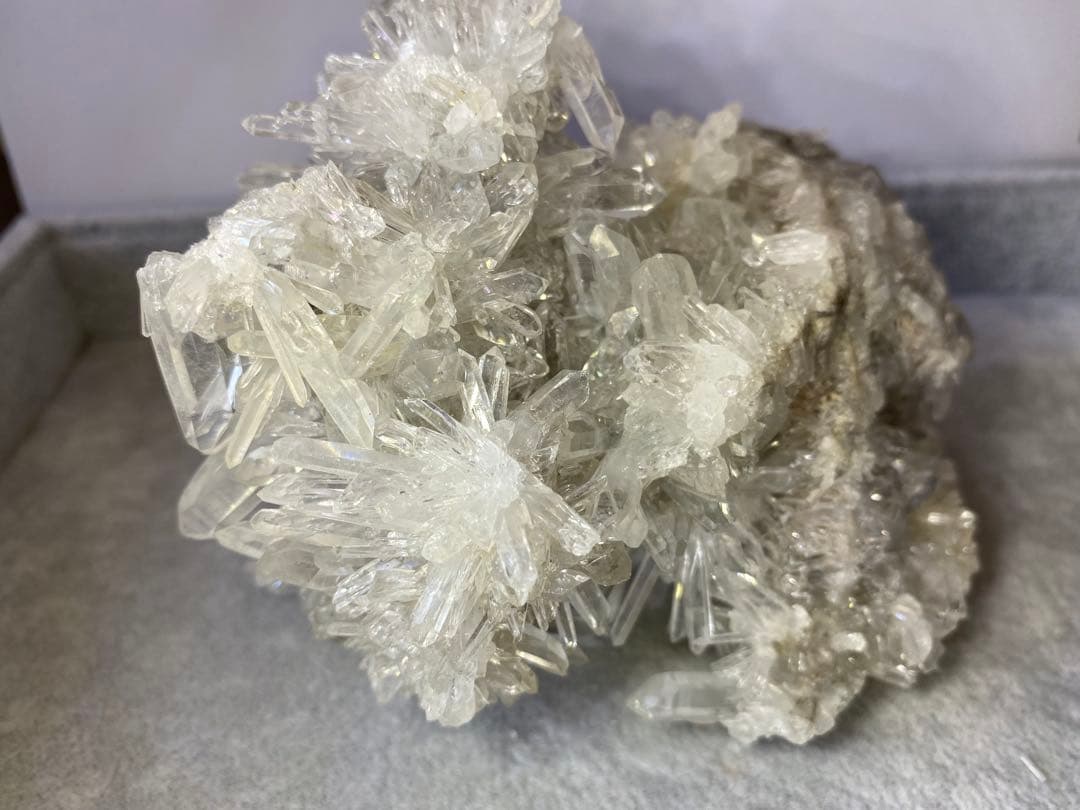 T1013-3最終特価★広西産　結晶花水晶クラスター　天然石　原石　菊花水晶