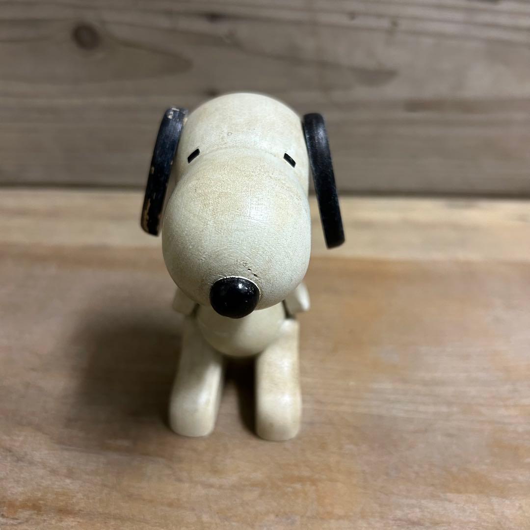 ヴィンテージ 木製 スヌーピー フィギュア a