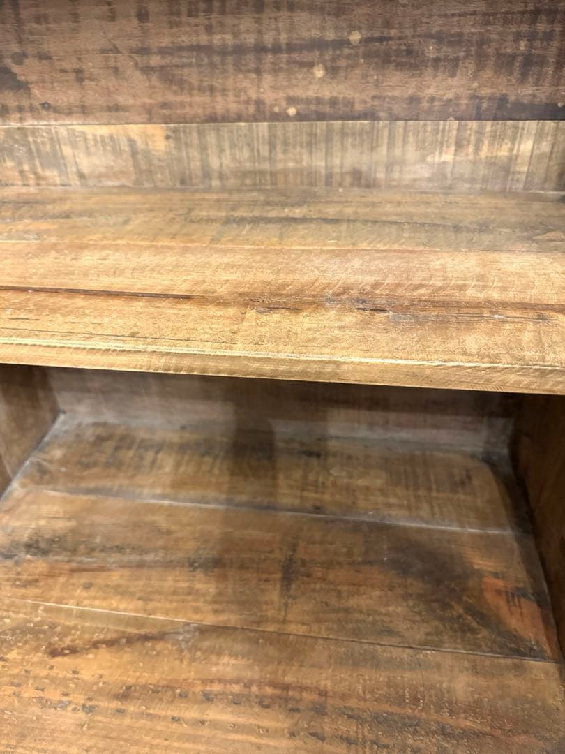 ヴィンテージ　本棚　シェルフ　古材　ヘリンボーン　アンティーク 1点もの