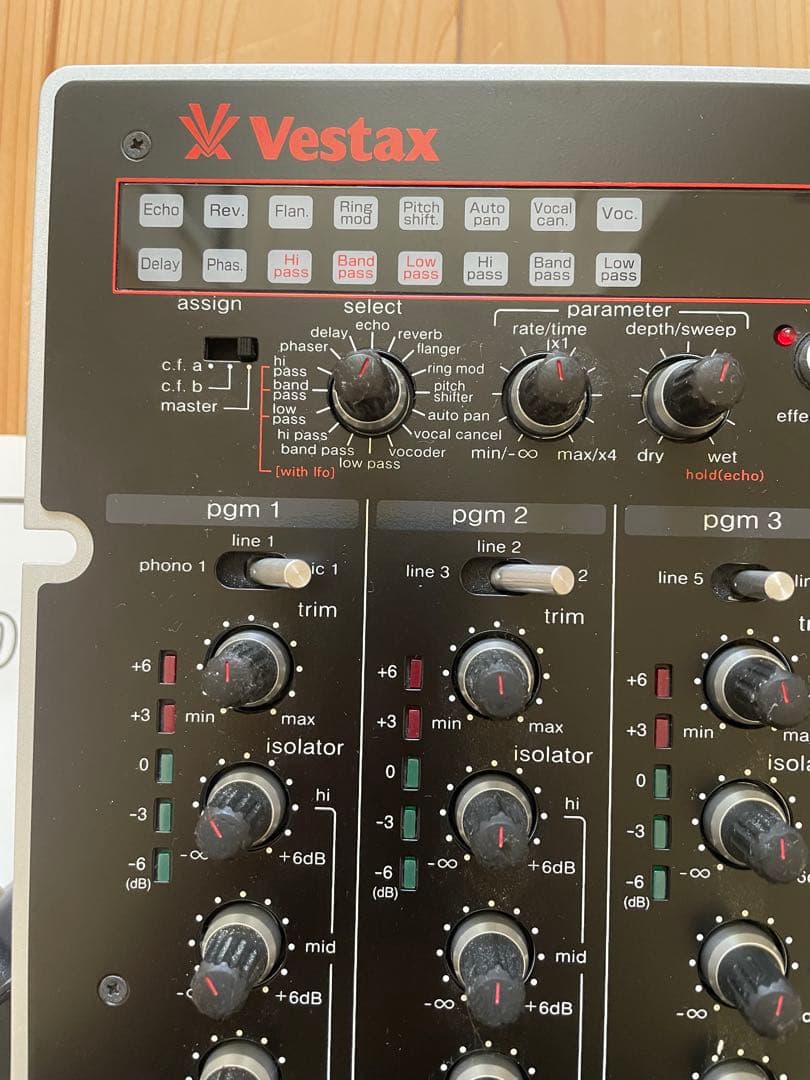 Vestax PMC-280 DJミキサー 4チャンネル 通電 音出OK