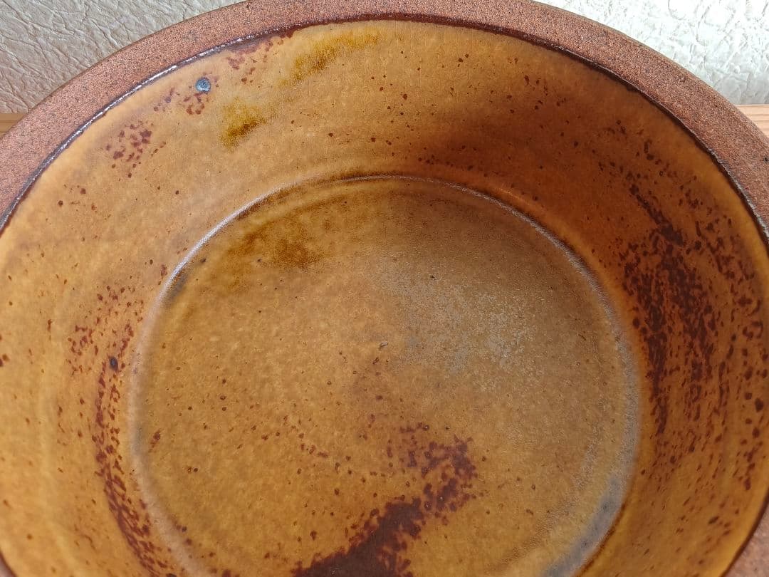 山本教行　深皿　グラタン皿　陶器　民芸　民藝　バーナード・リーチ ①　岩井窯