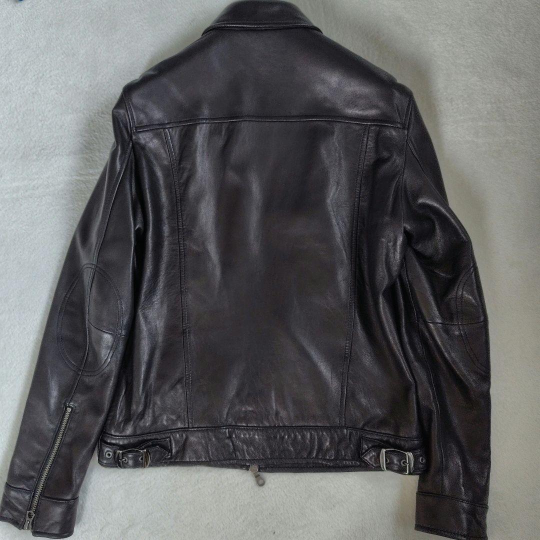 極美品　メンズビギ　シングル　レザージャケット　ラム　M