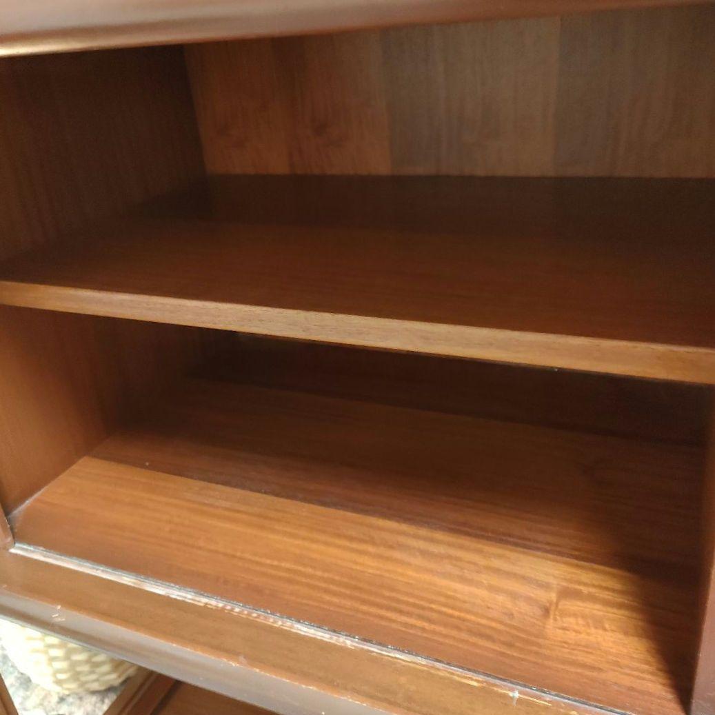 昭和ヴィンテージ 国産ミッドセンチュリー 蛇腹引き戸 北欧モダンキャビネット