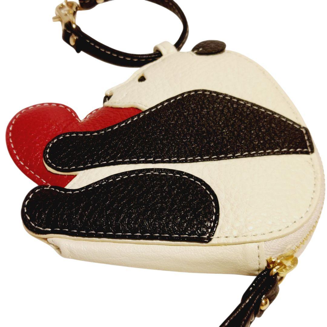 【美品】IBIZA パンダ ケース レザー ハート ストラップ付き