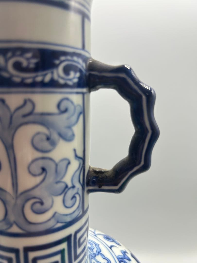 【骨董美品】中国古代　青花模様　壺