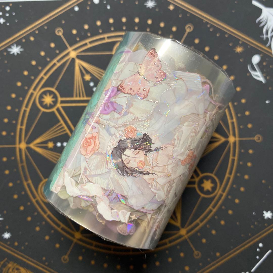 【8889】海外　マステ　3/5/巻　貝殻光マスキングテープ　花嫁　人物系