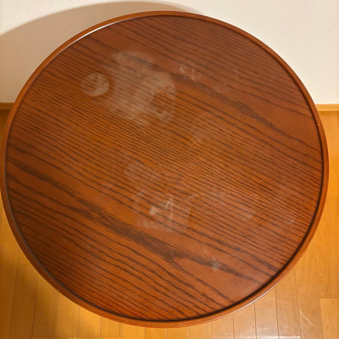 秋田木工 カフェテーブル ダイニングテーブル 丸テーブル アンティーク 北欧