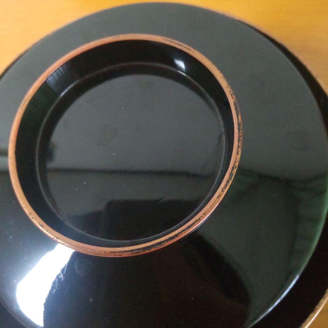 輪島屋善仁 輪島塗 煮物椀 5客 草花 一文字型