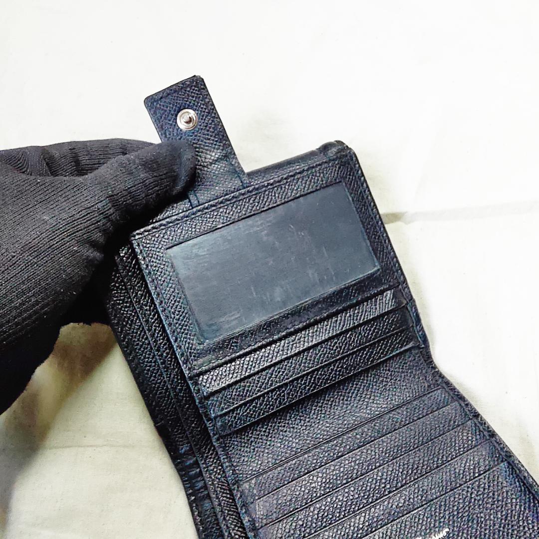 箱付き 良品 フェラガモ Ferragamo 折り財布 ヴァラ リボン ブラック