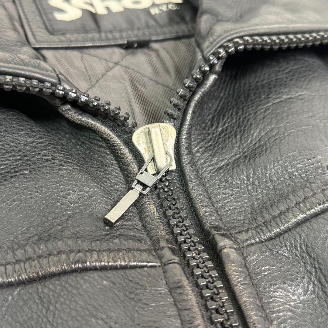 Schott シングル レザージャケット leather single 牛革 L