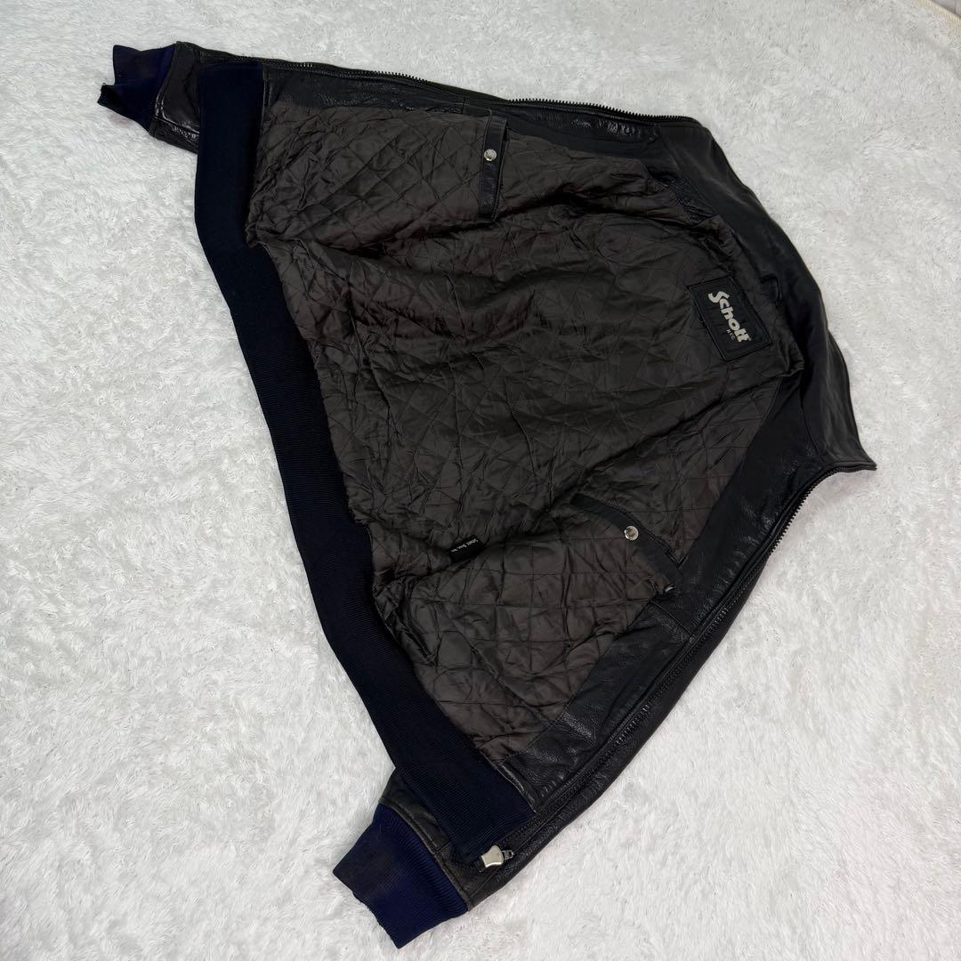 Schott シングル レザージャケット leather single 牛革 L