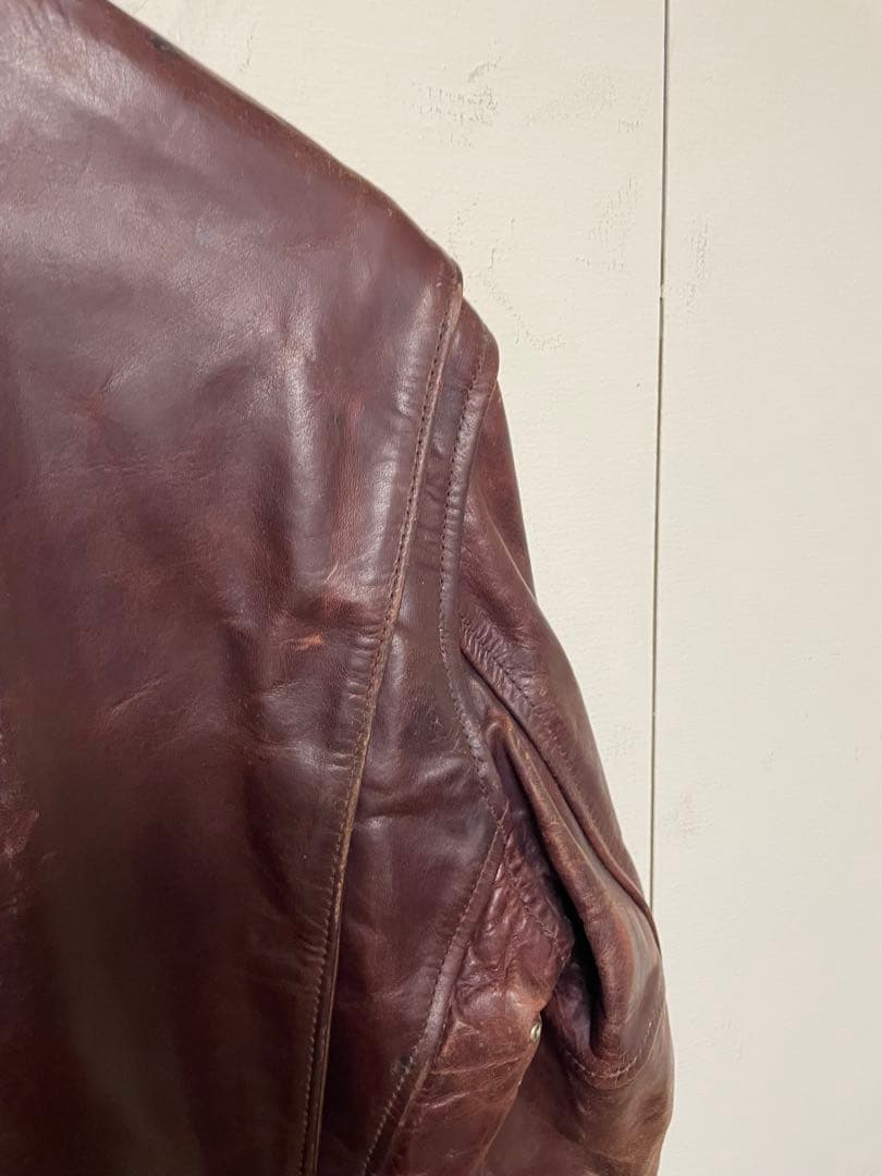 エアロレザー　ホースハイド　レザージャケット 38サイズ