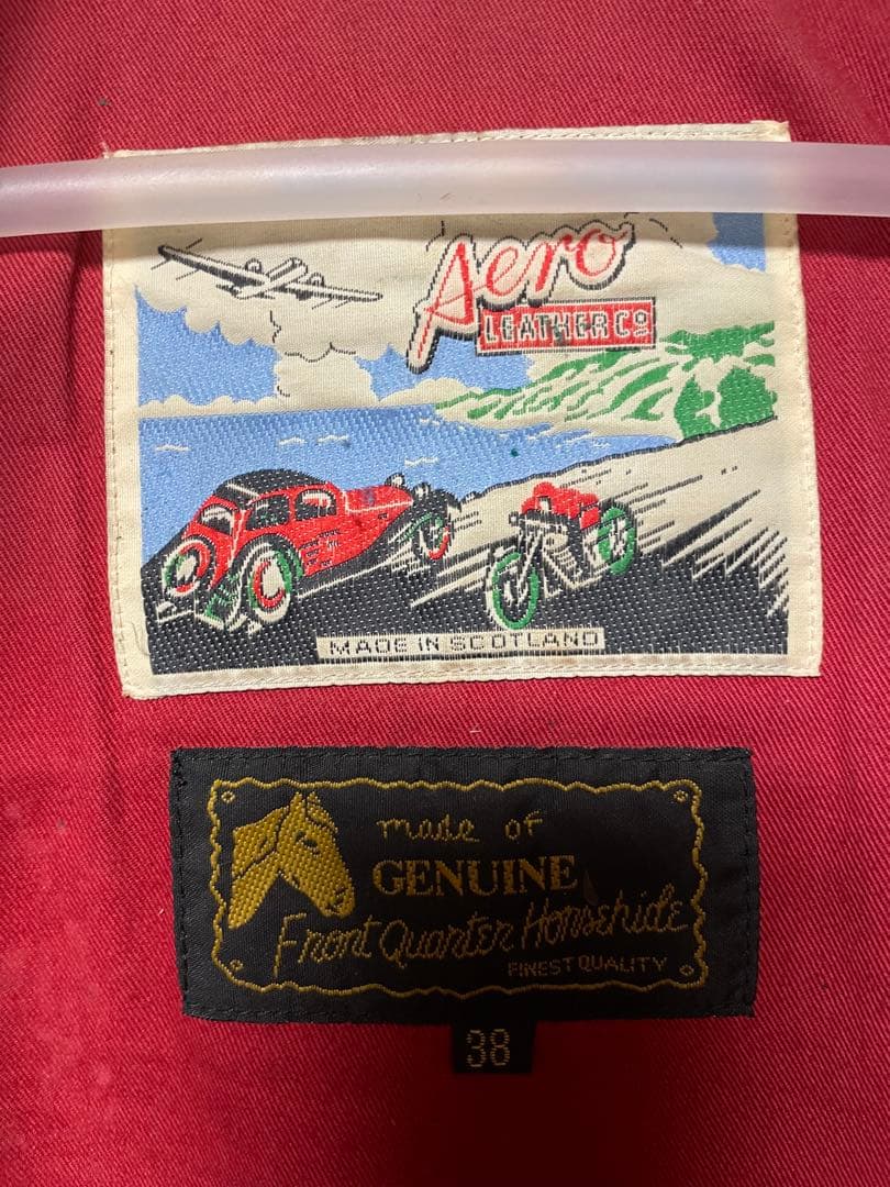エアロレザー　ホースハイド　レザージャケット 38サイズ