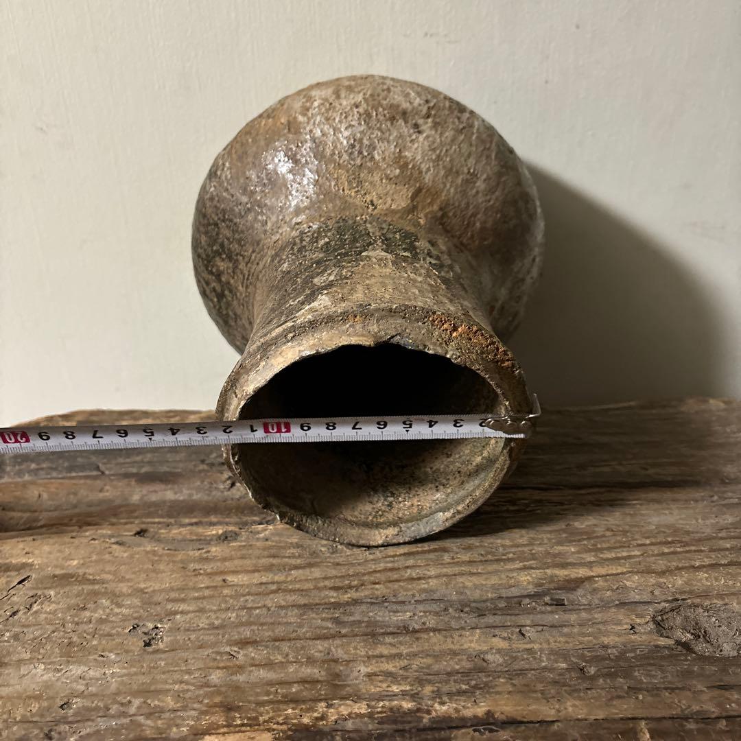 景色の良い　新羅〜高麗　壷　花生 花入れ アンティーク　古道具　骨董品検:李朝