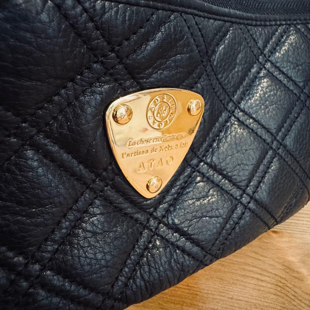 【極美品】ATAO ブーブー キルティング ショルダーバッグ ブラック