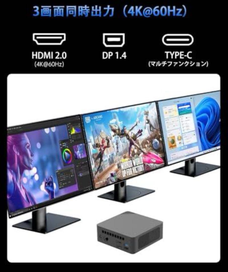 ミニPC 16GB+512GB SSD Windows11 3500U 搭載