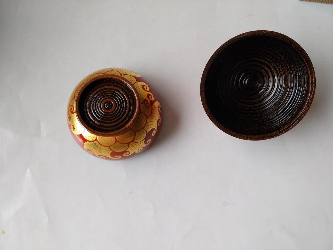 『 金襴手 宝珠香合 』 前端春斎 作 香合 漆器 漆芸 茶道具 共箱 新品