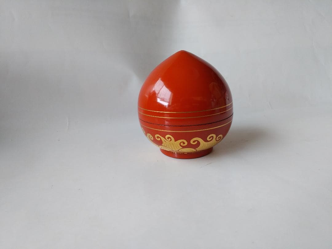 『 金襴手 宝珠香合 』 前端春斎 作 香合 漆器 漆芸 茶道具 共箱 新品