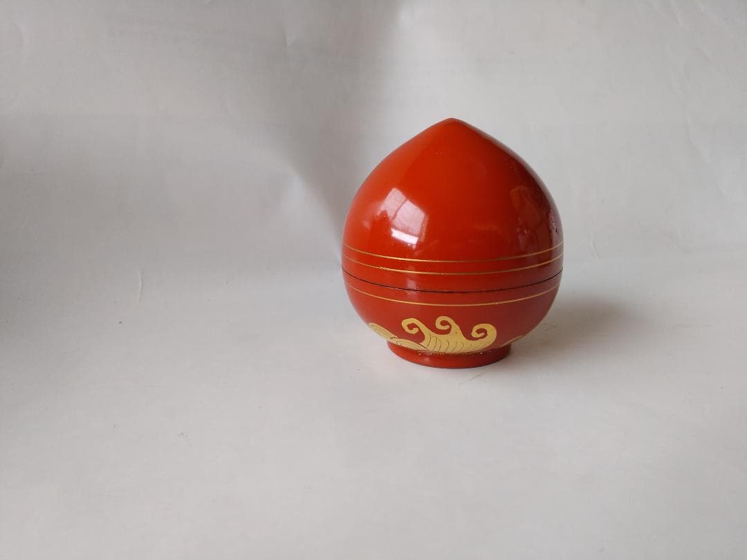 『 金襴手 宝珠香合 』 前端春斎 作 香合 漆器 漆芸 茶道具 共箱 新品