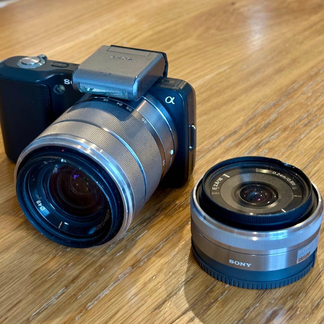 【ジャンク】SONY NEX-3 ミラーレスカメラ レンズ2本