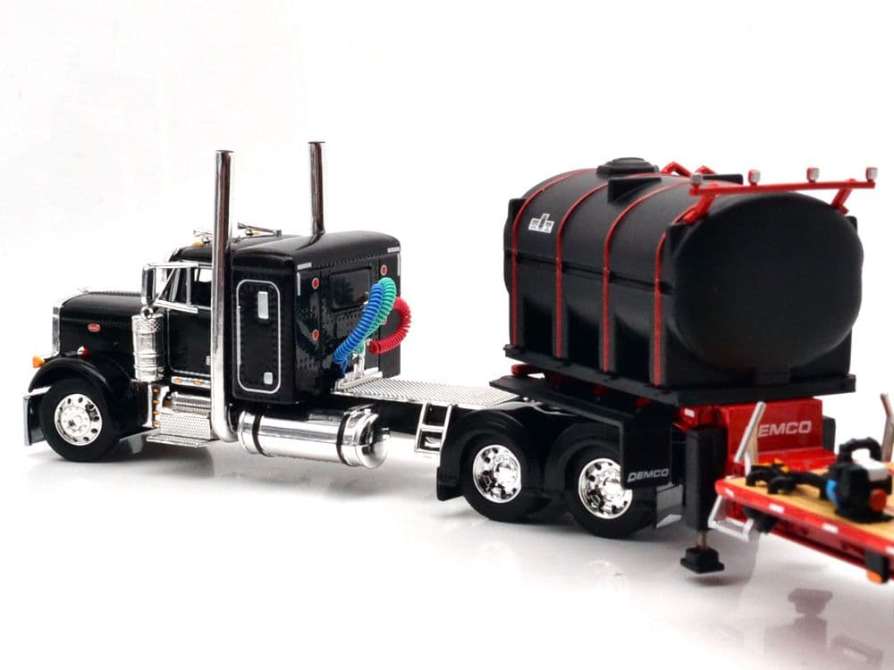 ピータービルト379・ウィズ・デムコ・トレーラー(ブラック/レッド)