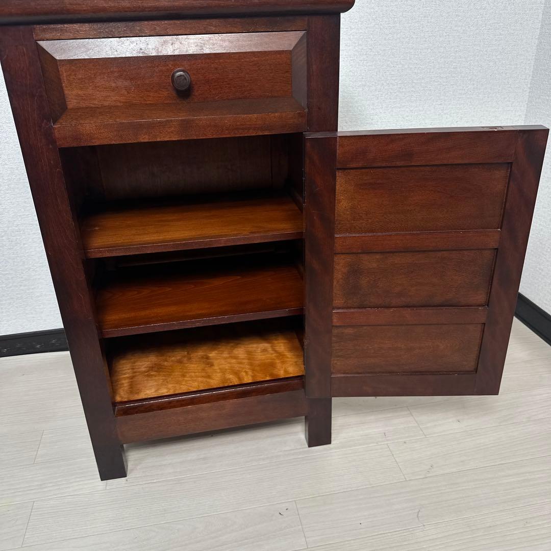 松本民芸家具 立体的なデザイン C型電話台 約13万8千円 ※i4※