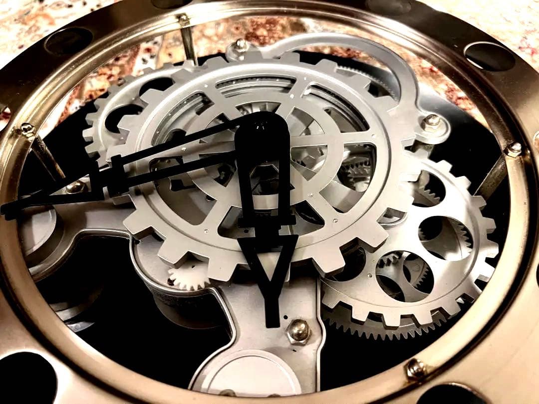 【デッドストック】インダストリアル調 大型クロック 動作確認済み