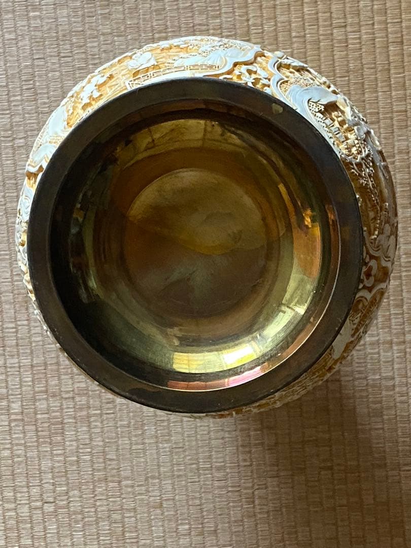 ♦ 中国美術伝統工芸品 楼閣山水 瓶 置物飾り美術品 ディスプレイ 骨董品