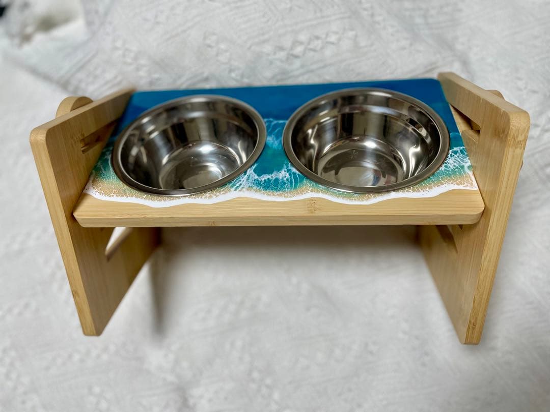 ペットフードスタンド　レジンアート