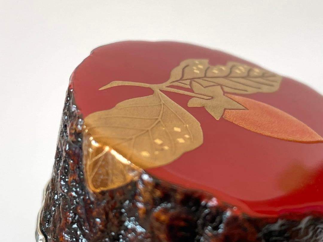 塗師　中村宗悦　玄々斎好写　筆柿香合　共箱　柿香合　茶道具