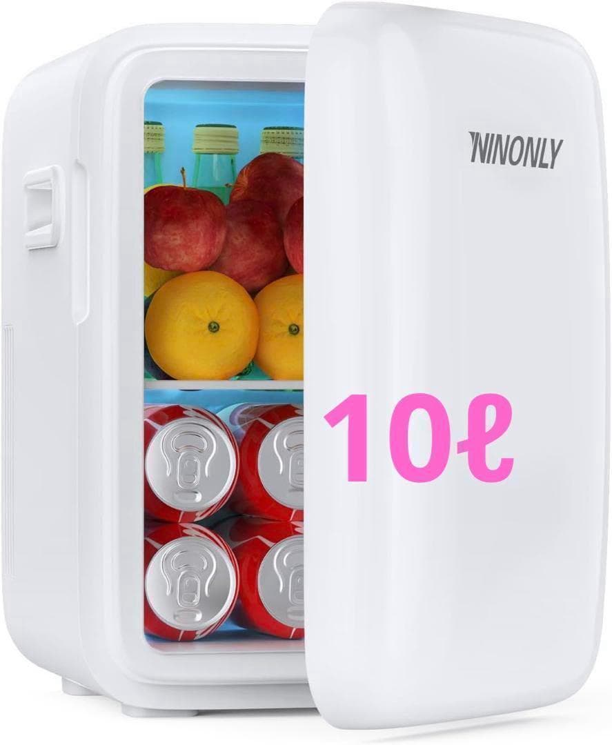 Ninonly 小型冷蔵庫 10L ミニ冷蔵庫 0-65℃ 保冷保温庫 ミニ