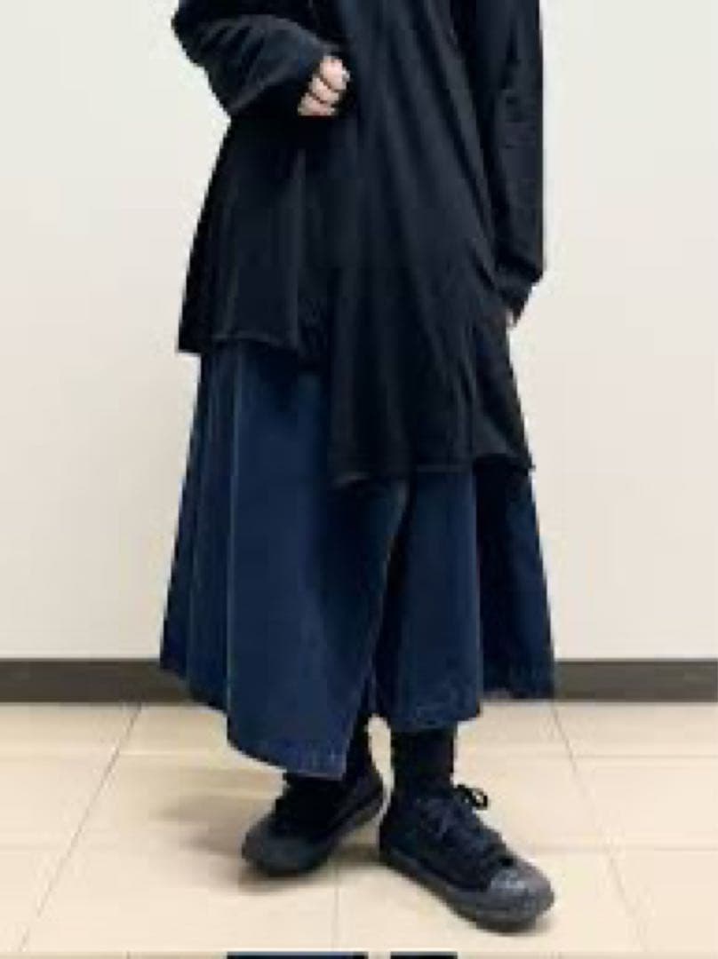 Y's ワイズ 24AW 8OZセルロース デニムアシンメトリーサルエルパンツ
