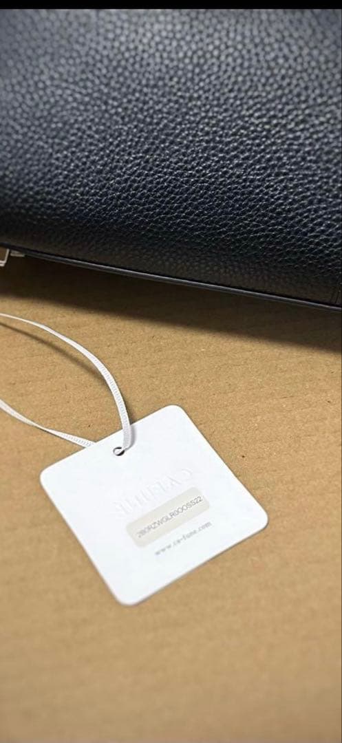 CAFUNÉ ブラックレザーハンドバッグ