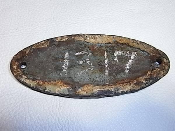 ◆極希少 昭和22年（1947年）！東京汽車会社 金属製 楕円プレート