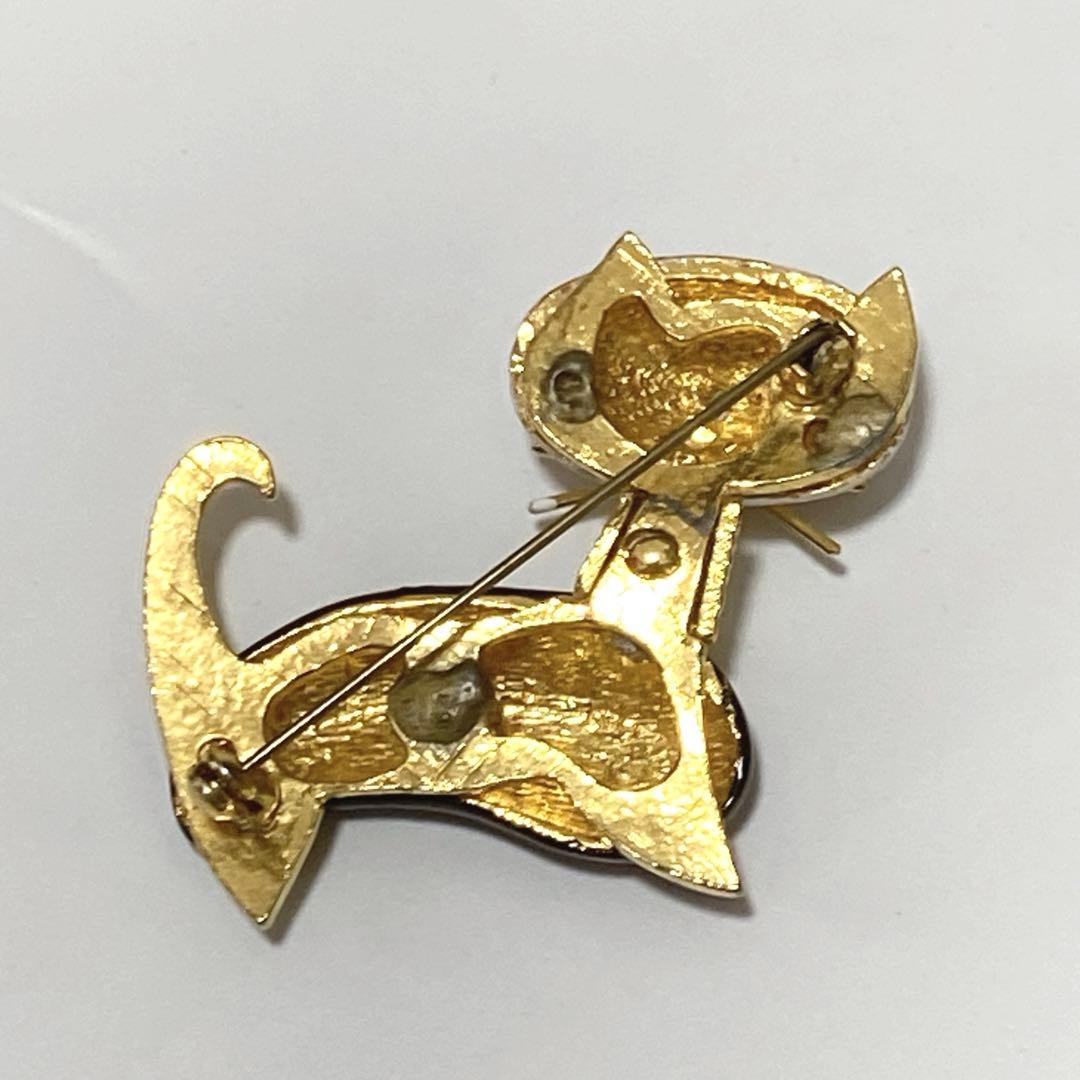 50’s アールデコ 猫ちゃん ブローチ