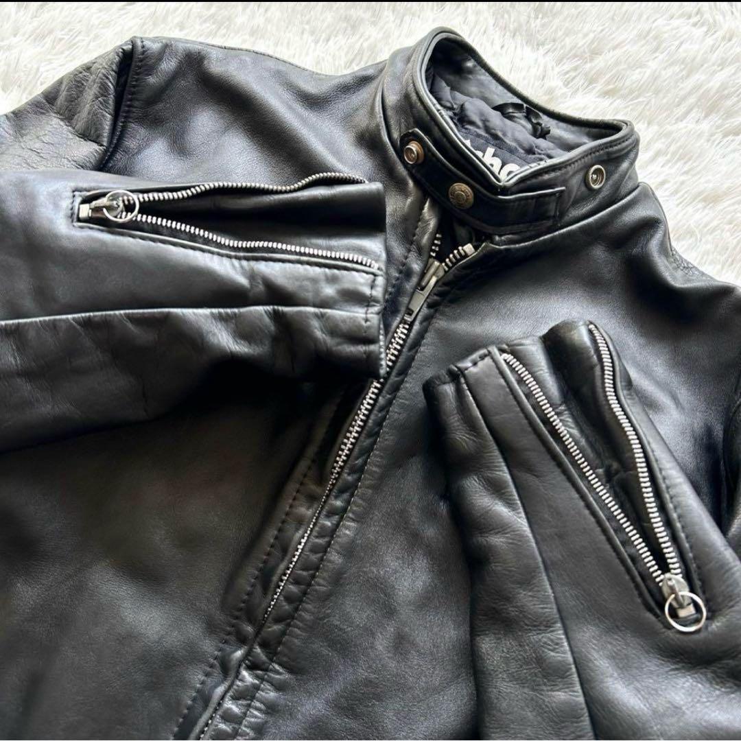 希少42サイズ！！ショット　シングルライダースジャケット　キルティング　黒