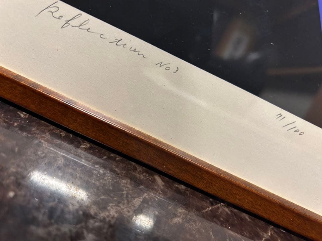 現代アート　絵画　リトグラフ　版画　サイン有り　71/100 新品額縁