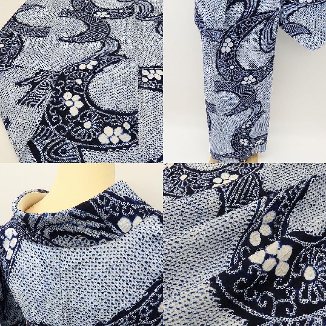 ん✺美品未着用 有松鳴海絞り 高級浴衣 着物 A3290