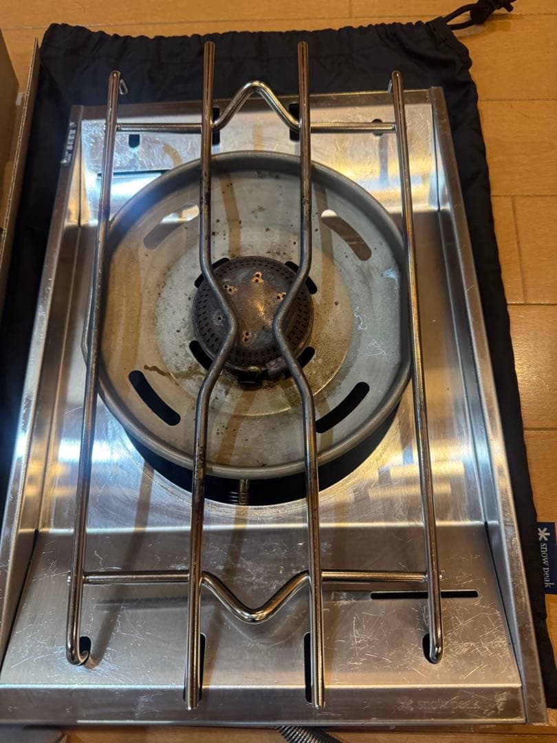 付属品有★動作確認済スノーピーク フラットバーナー IGT カセットガスコンロ