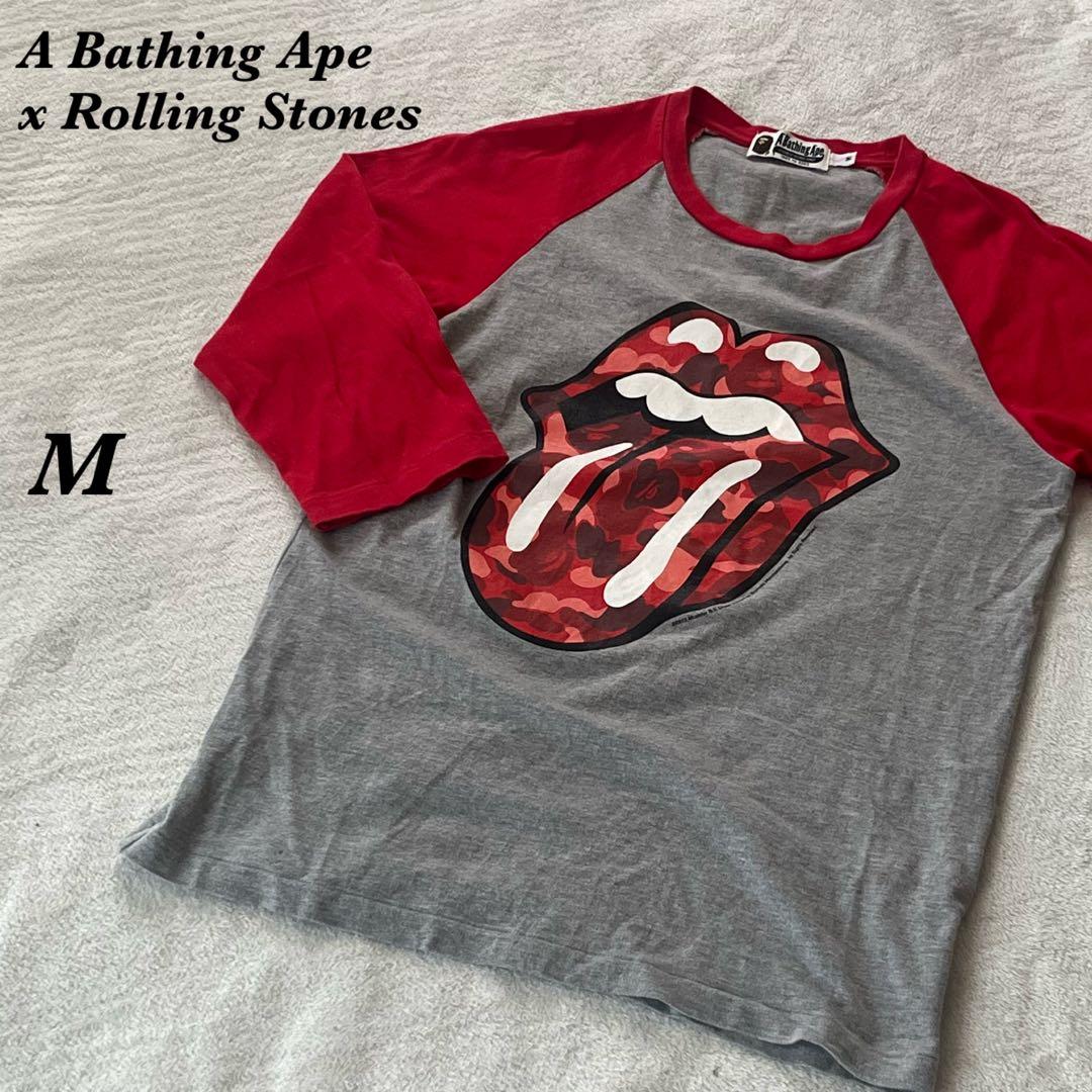 A Bathing Ape × Rolling Stones 7部 Tシャツ M