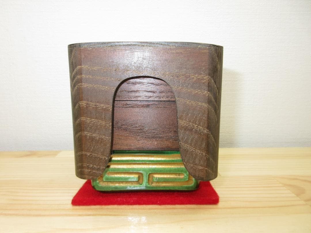 送料込【逢絢亭・新品】茶道具 七事式道具 重香合 桑 表流好み 紙箱入り